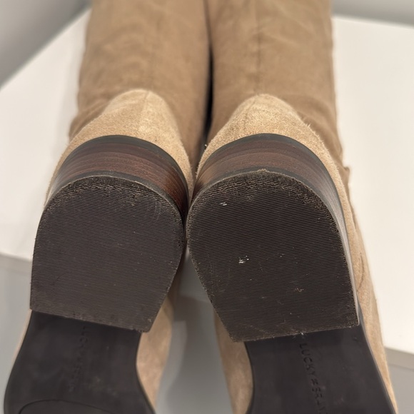 Lucky Brand Calypso Tall Suede Tan Boots, 8 - Picture 9 of 16